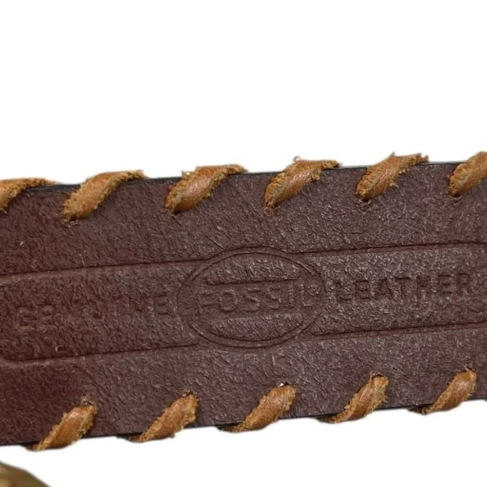 Fossil Belt Women's Size Medium Multicolor Suede Leather Patchwork Boho Cowgirl